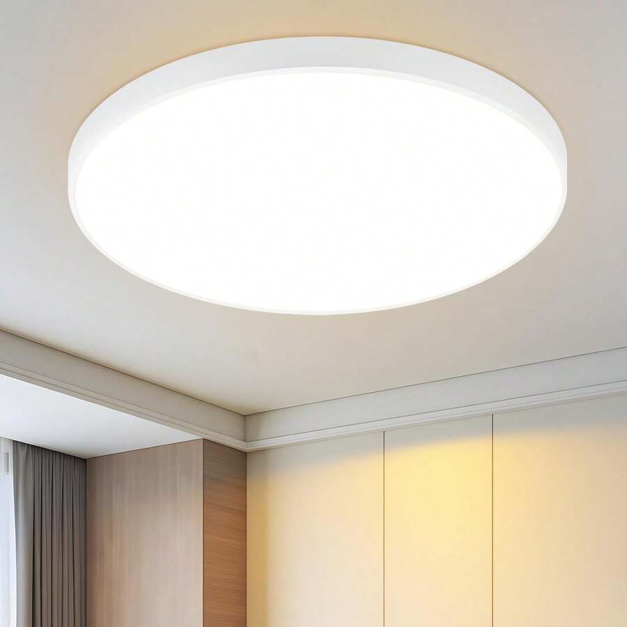 homefire Ceiling Lamp LED Ceiling Light Flat - 21CM White Hallway Lamp Ceiling 12W Round Kitchen Lamp IP44 Waterproof Bathroom Lamp 3000K Warm White Modern Bedroom Lamp For Hallway Kitchen Bathroom Balcony - 21cm-3000k - Xem 1