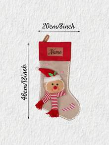 Calze di Natale personalizzate, Calza di Natale con nome personalizzato, Decorazioni natalizie personalizzate, Decorazioni per le feste, Decorazioni natalizie per la casa, Calze festive per scale e camino, Personalizzabile, Decorazione per il soggiorno, Natale, Omino di pan di zenzero, Regali di Natale, Famiglia, Amici, Bambini