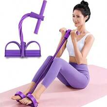 Sit-Up Exercises, Foot Pedal Resistance Band, Home Women's Yoga Fitness Waist And Abdomen Training Machine, Auxiliary Resistance Rope, High-Quality Full-Body Resistance Band Women's Arm Weight-Bearing - 藍色 - 查看 9