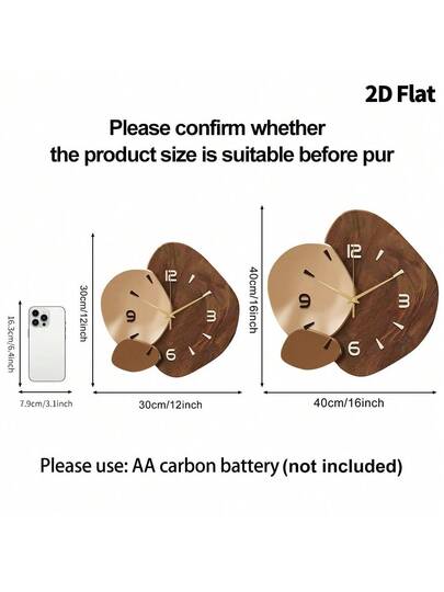 2D Flat 1pc Verlichting Luxe Moderne Minimalist Home Creative ation Wand Clock, Ultra Quiet Quartz Movement, No Ticking Sound, Painting Klok Living Room, Bedroom Office, able Watch, Unique Personalized, Clear Reading Time, In Bedroom, Studio, Ho Study, Kitchen Cafe, Perfect Family Friends view 6