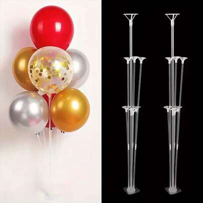 2 Sets Of 70cm 7-Tier Acrylic Balloon Arch Kits With Self-Adhesive Base - Durable Acrylic Balloon Stands For Weddings, Birthdays, Parties And Showers - No Electricity Needed, Easy To Set Up, Party Decor, Event Decor, Modern Decor, Sturdy Structure, Event Planner, Birthday Decor, Stylish Design, High-Quality Material, Home Decor, Christmas Decor