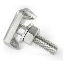 2 Piezas, Juego de Tornillos de Conexión Eléctrica M6 x 22mm, Tipo T con Tuerca y Arandela, de Acero Inoxidable SUS304, para Terminal de Batería, Compatible con BMW, Mini, VW, Chevrolet, GMC, Cadillac, Saturn - Conexiones Seguras y Estables - Plateado - Ver 9