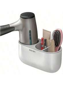 Bathroom Racks Bathroom Hair Dryer Rack Storage Rack Creative Wall Hanging Hair Dryer Shelf Hair Dryer Rack - Grey - View 6