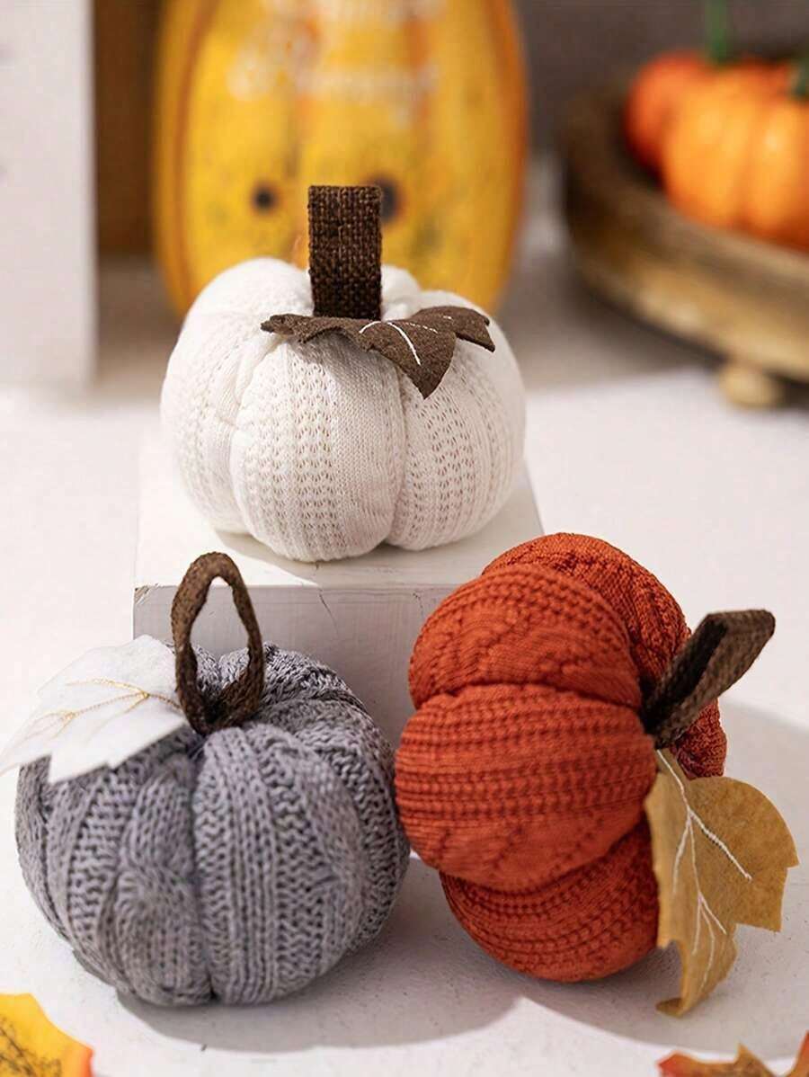 Halloween Decor Room Decor 3 Pcs-Thanksgiving Orange Pumpkin Hanging Decoration,Hand-Woven Pumpkin Decorations For Harvest And Thanksgiving,Knitted Pumpkin Pendant For Home & Party Pumpkin Decor Thanksgiving Decorations, Fall Thanksgiving Halloween Harvest Holiday Home Tabletop Decor, Fall Decor,Fall Decor , Suitable For Multiple Uses, Autumn Harvest Thanksgiving Decoration