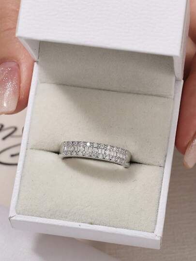 AIHUASI 1 peça 925 prata esterlina delicado moissanite diamante anéis de casamento para mulheres anéis da eternidade 1,2 quilates corte esmeralda deslumbrante cor D VVS1 moissanite compromisso aliança de noivado joias finas presente de dia dos namorados