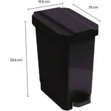 Papelera de 22L con Pedal, Tapa y Plstico Resistente u2013 Basurero Higinico y Compacto para Cocina, Oficina y Espacios Reducidos - 5 litros - Ver 3