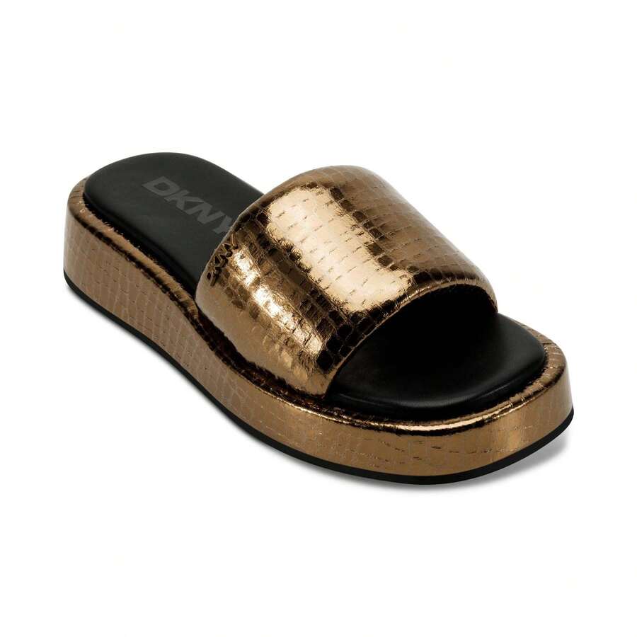 DKNY Women's Lachine Platform Slide - Bronze - View 1