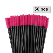 25/50pcs Silicone Mascara Wands Applicator Disposable Eyelash Brushes Comb Beauty Makeup Brush For Women Eyelash Extension Tools