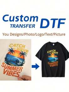 1pc- Custom Heat Transfer Stickers, Cool Custom Heat Transfer Film, Personalized Ironing Patch, Custom DTF Heat Transfer Stickers - Personalize Your Design Or Photo, DIY Ironing Vinyl T-Shirt, Pillow And Clothing Decoration, Cute, High Quality Custom, DTF Transfer Film, Personalized, Unique Ideal Gift For Her Boyfriend