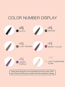 NOVO Delineador de ojos en gel a prueba de agua, resistente al sudor y de larga duración, a prueba de manchas, con punta suave como una pluma, adecuado para maquillaje diario, Año Nuevo, Navidad, Halloween, viajes al aire libre, fiestas y reuniones