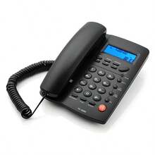 Teléfono De Casa Para Cable Teléfono Fijo Negro Con Pantalla - Negro - Ver 1