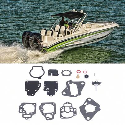 Carburetor Repair Kit Solid Carb Rebuild Set Replacement For Mariner 6 8 9.9 10 15 20 25 HP