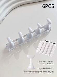 11片装美甲练习底座，强力磁性甲片，初学者练习支架，美甲展示板，适用于美甲沙龙和个人使用