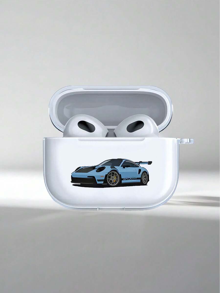 酷炫蓝色跑车耳机保护套，兼容耳机，适用于第一代/第二代耳机，新款无线耳机保护套，适用于 3/Pro/Pro2耳机，男女朋友礼物 - 無色 - 查看 1