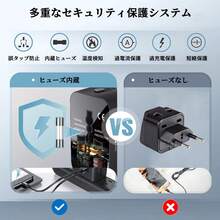 Overseas Conversion Plug, Outlet, Travel Adapter, Multi-Purpose Conversion Plug, 110-240V/6A, Compatible With Korea, China, USA, UK, Europe, Etc., Worldwide Compatible, Includes 2 USB A Ports - US A Type Plug(110-127V) - View 4