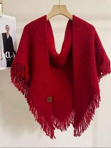 时尚女士围巾，休闲复古纯色，高品质，百搭时尚保暖，适合冬季度假旅行、角色扮演、晚宴等场合，优雅百搭，可作披肩围巾，秋冬新款 - 彩色 - 查看 23