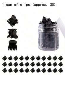 20 件迷你棕色发夹非常适合设计女性发型，非常适合装饰发髻和固定刘海，强力抓握多功能发夹休闲夏季发爪发夹发夹发夹秋冬爪夹发饰适合女士度假装扮女士 - 棕色 - 查看 10