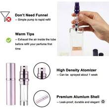 Perfume Spray Atomizer, Travel Essentials Women Men, Refillable Perfume Bottles, Perfume Spray Container, Portable Easy Pump Refilled 5ml Bottle Flying, Purse, Vaction - 粉色 - 查看 4