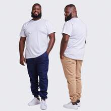 Kit 2 Men's Plus Size Jogger Pants With Cuffs - Màu xanh hải quân - Xem 3
