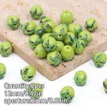 12mm Multi-Color Small Tomato Beads, Fruit Beads, Tomato Glass Beads, DIY Jewelry Making Supplies For Earrings, Bracelets, Necklaces