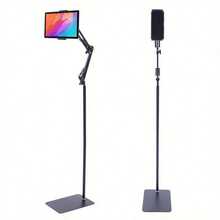 Tablet Floor Stand IPad Stand Adjustable Universal Stand Adjustable Floor Tablet Holder 360° Rotating Mobile Phone135 Cm For IPad, Tablets, Phones Or Other Devices - Black - View 9