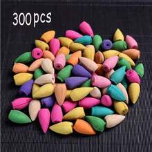 30/60/110/200件天然回流香，家用室内持久除臭净化空气，檀香、沉香、玫瑰、艾草、薰衣草塔香，浴室、驱蚊、镇静、冥想、瑜伽、派对 - 混合倒流香 - 查看 18