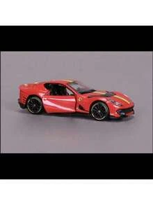 Burago 1:64 比例法拉利系列合金压铸汽车模型，微缩仿真压铸车，收藏级迷你跑车，汽车模型装饰，生日、新年、圣诞节男士礼物 - 812 競賽紅 - 查看 9