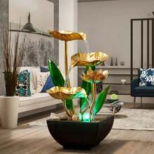 LUMIARTISAN Small Indoor Fountain, Automatic Circulation Humidifier, Desktop Decoration, Living Room, Indoor Bedroom, Relaxation Crafts