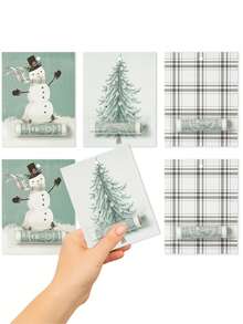 6pcs Christmas Money Holder Card For Cash, Christmas Party Favors Bags, Christmas Tree Snowman Pattern Cash Holder, Christmas Gift Idea, Xmas Gifts, Merry Christmas Gift Packaging Bags, Red Packets, Christmas Decorations 2025, Christmas Tree Decoration, Christmas Hanging Decor, Winter Holiday New Year Christmas Party Supplies, Christmas Party Supplies, Home Decor Room Decor, 2026 New Years Decoration Gifts