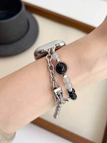 مناسب لسلسلة ساعات 1/2/3/4/5/6/7/8/9/10/SE/Ultra بمقاسات 38مم 40مم 41مم 42مم 44مم 45مم 49مم، تصميم دقيق وأنيق وعصري وبسيط، سوار نسائي مميز للصيف، هدية عطلة