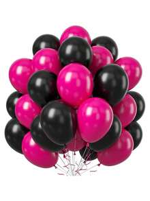 30/80 piezas Kit de arco de globos negro y rojo rosa, adecuado para fiesta de revelación de género, despedida de soltera, fiesta de celebración, cumpleaños, graduación, aniversario, Día de la Independencia, ducha nupcial, Navidad, Halloween, Día de San Valentín, Día de la Madre, fiesta festiva, Ramadán, Eid - Multicolor - Ver 1