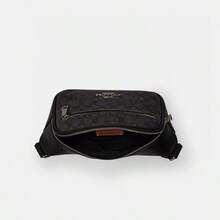 Coach Elias 29 Men's Signature Print Coated Canvas Large Black Waist Pack Ideal Gift For Boyfriend