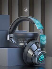 Halloween Must Have: RGB Breathing Lights Wireless Headphone Dynamic RGB Breathing Lights Wireless Headphone Ultra 200H Battery Life, 99D Immersive Surround Sound With Crystal Clear Noise Cancelling Mic, All-Day Comfort & Universal Compatibility Gift For Girls & Boys