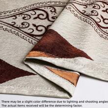 1pc American Style Bat Shaped Jacquard Blackout Curtain With Dual Color Sides And Anion Function - Coffee Brown - View 3