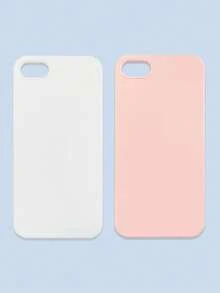 Bộ 2 ốp lưng điện thoại tối giản màu trơn, hồng và trắng, tương thích với iPhone 16, 16 Pro Max, 16 Pro, 16 Plus và các dòng điện thoại Galaxy. - Nhiều màu - Xem 64