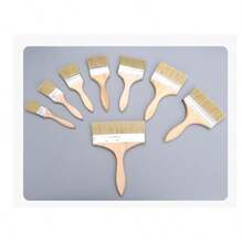 Dust Removal Paint Brush, Bristle Barbecue Brush, Thickening, Lengthening, Bristle Brush, Ash Sweeping Marine Brush. Wooden Handle Paint Brush, Pig Hair Brown Brush To Barbecue Soft Hair, Clean Household Glue Brush, Lengthen And Thicken For Industrial Use, Suitable For Painting, Dyeing, Painting, Bonding And Using Gypsum Powder. One Inch. 2 Inches. Three Inches,