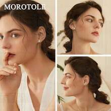 5-10 Pairs Sterling Silver Stud Earrings For Multiple Piercings & Cartilage, 3-7mm Cubic Zirconia, Hypoallergenic 18K Gold Plated With Diamond & Round Ball For Women Men