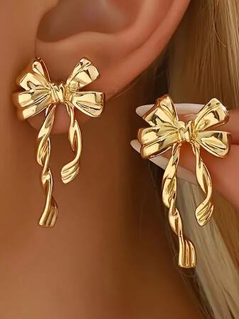 1 Pair Teen Elegant Stud Earrings For Daily Decoration For Party Jewelry Birthday Gift