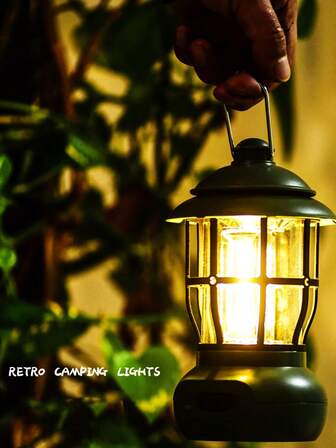 Night Lamp Perfect For Weddings, Halloween, Christmas, And Nighttime Decoration, Outdoor LED Camping Lantern Portable USB Rechargeable Lamp Retro LED Light Travel Tent Lamp Portable Lanterns Fishing Lamp ﻿