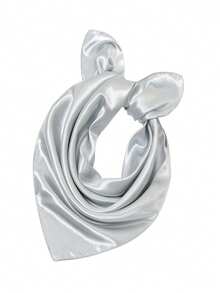 1 pieza Pañuelo cuadrado de satén suave y sólido de 110*110cm para mujer, pañuelo para la cabeza y el cuello, pañuelo de moda ideal para realzar tu look. Adecuado para la playa, al aire libre, viajes y uso diario. Un gran regalo para el Día de San Valentín, el Día de la Madre, Acción de Gracias, Navidad para familiares, hermanas, amigos y madres.