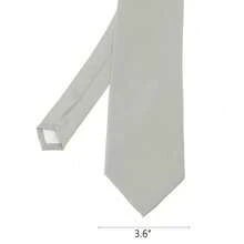 New Hot ! Solid Color Plain Classic Necktie Men's Tie,ZXCFTE - 50銀 - 查看 3
