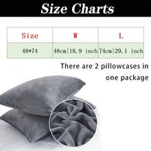 2 Pieces Pink Simplicity Pillowcase Solid Color Pillowcase Machine Washable Pillowcase - Pink - View 2