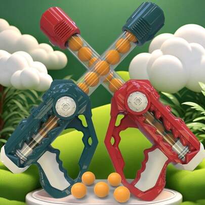 EVA Material Toy Gun, Comes With Bullet-Shaped Ammo, Manual-Automatic Firing Mechanism & Ergonomic Grip Design, Durable Toy Gun, Compatible With -Style Accessories (No Electronic Components), Realistic Toy Gun