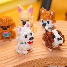 Pet Dog Cute Border Collie Corgi Teddy Toy Building Blocks Gift Ornaments Room Decoration,Border Collie,Corgi,Building Blocks,Mini Schnauzer,Cavalier Dog - SCB8841 - View 6