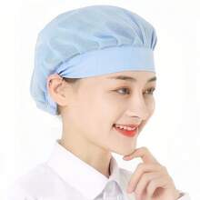 1 pieza Gorra de chef transpirable, gorra de trabajo con circulación de aire de 360 grados, gorra de chef a prueba de polvo y cómoda, gorra de malla a prueba de polvo, adecuada para catering, panadería y uso en talleres