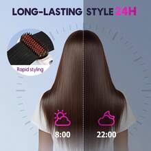 Wireless Hair Straightening Comb, Portable Straightener Brush ,Negative Ion Hot Comb, Suitable For Straight Or Slightly Curly Hair With Soft Texture, Anti-Scald Design, Continuous Use Time Is 30 Minutes, USB Rechargeable Hair Straightener Brush, With 3 Temp Settings, 30s Rapid Heating, 2000mAh Large Capacity Battery, Perfect Gift For Holiday,Portable Straightening Brush For Travel,Christmas Best Gift For Women