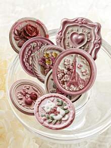 MOCARD 20张/包 压纹蜡封贴纸，复古创意美学贴纸，DIY装饰拼贴工艺用品，节日礼物，个性化剪贴簿学校文具剪贴簿用品