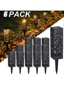 6/12pcs Solar-Powered Outdoor Decorative Path Lights - Weather-Resistant, Auto-On/Off, Detachable, And Energy-Efficient LED Landscape Lighting For Garden, Lawn, And Patio - Includes Installation Hardware - 6PCS-Warm white - View 10