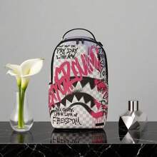 Shark Mouth Backpack Graffiti Casual Backpack Street  Backpack - 預設 - 查看 1