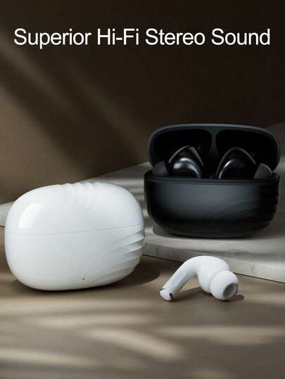 TWS Bluetooth Earphones,In-Ear Headphones, Wireless Earbuds, Airbuds – Clear Stereo Sound, Built-In Mic, Long Standby Rechargeable Battery, Compatible With Android And IOS, Ideal For Gym, Travel, Music, Hands-Free Calls